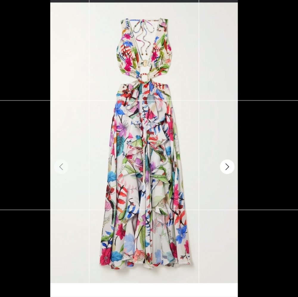 PatBo Zamia cutout Maxi Floral dress